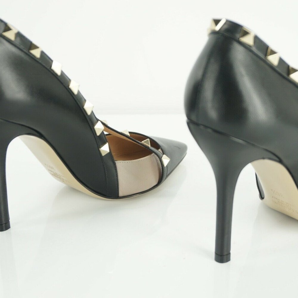 VALENTINO Leather Rockstud D'orsay Strappy Pumps - Picture 9 of 11